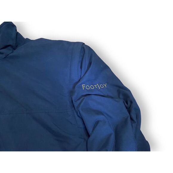 FootJoy FJ Reversible Fleece Full Zip Navy Jacket/Vest Men M Removable Sleeves - Picture 2 of 7